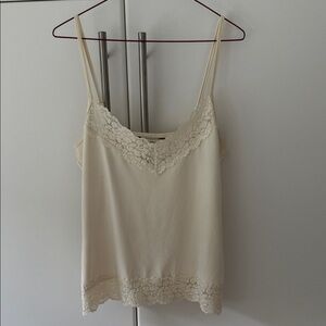 White House l Black Market Ivory Lace Cami